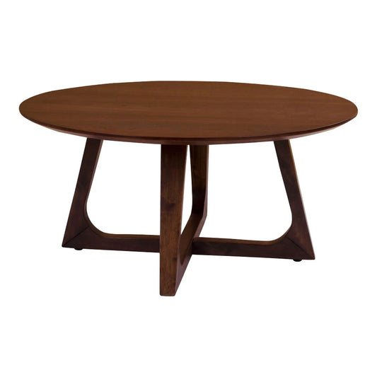 Masuta de cafea din Furnir de nuc/MDF Maro D75xH36cm Hellerup