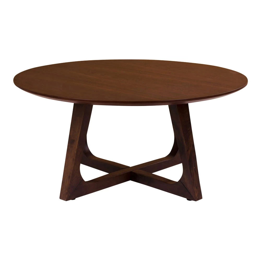 Masuta de cafea din Furnir de nuc/MDF Maro D75xH36cm Hellerup