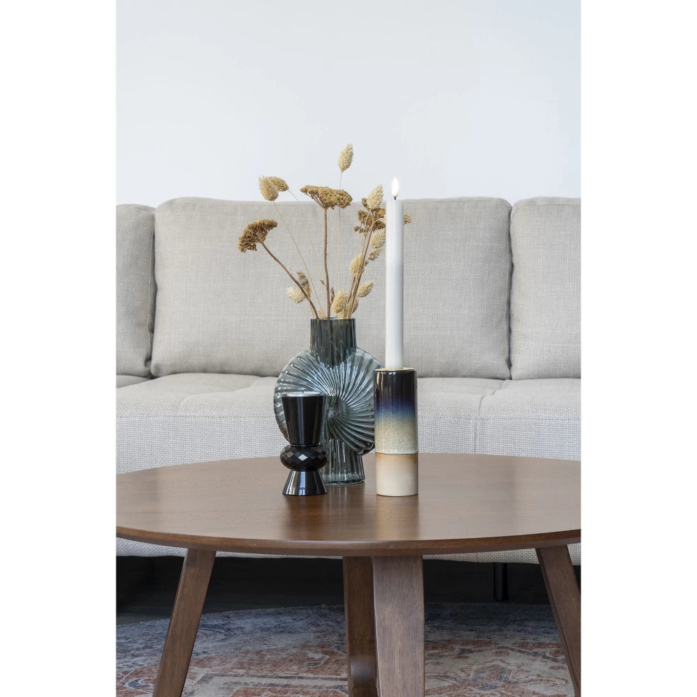 Masuta de cafea din Furnir de nuc/MDF Maro D75xH36cm Hellerup