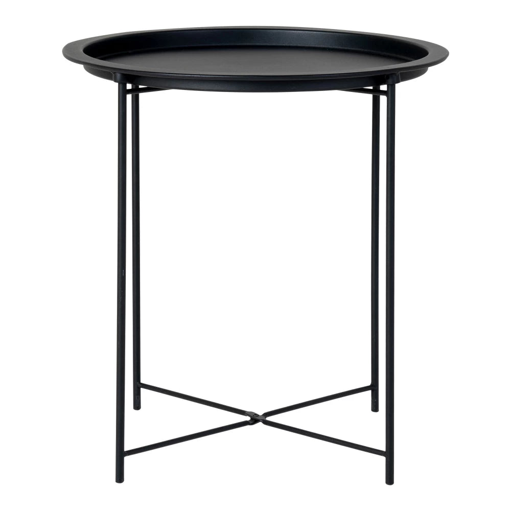 Masuta laterala din Metal Negru D47xH50cm Bastia
