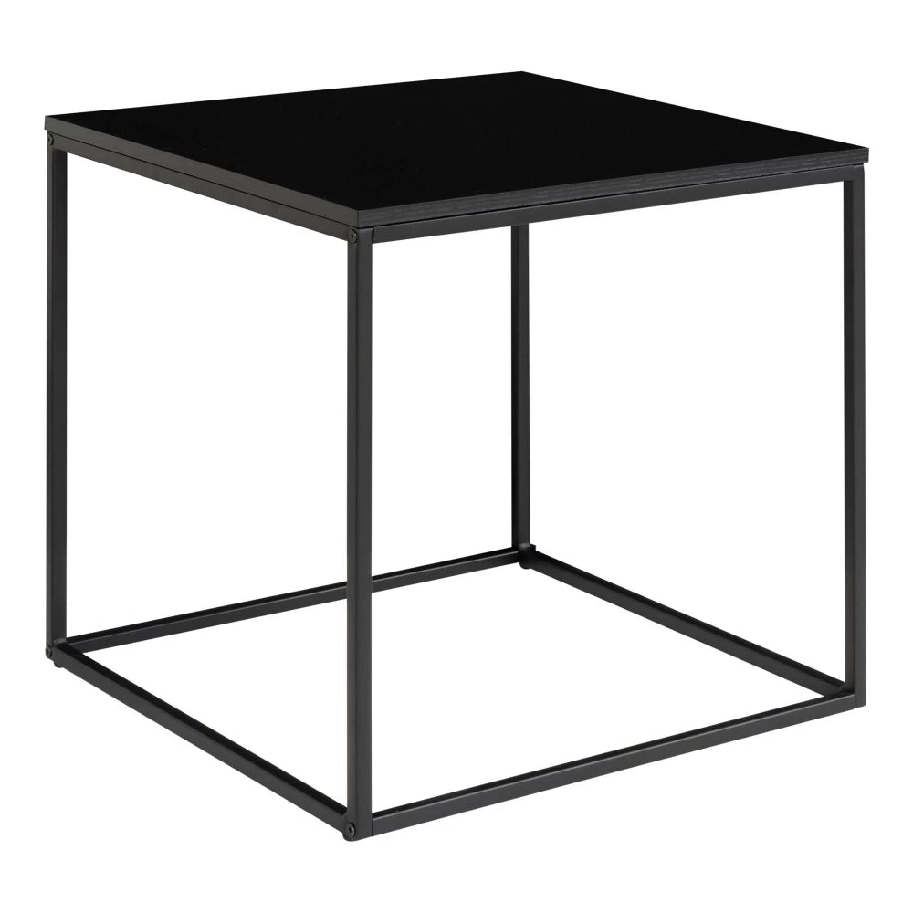 Masuta laterala din Metal Negru si PAL Negru L45xH45cm Vita