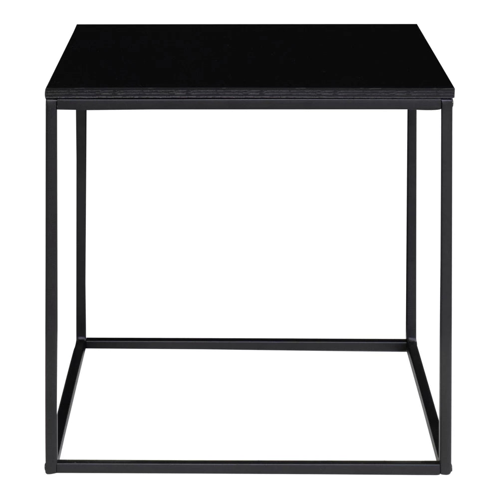 Masuta laterala din Metal Negru si PAL Negru L45xH45cm Vita
