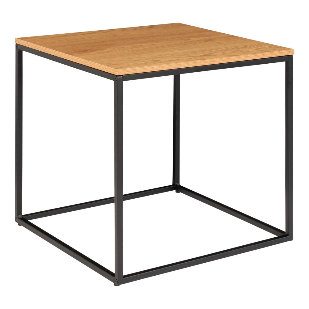 Masuta laterala din Metal Negru si PAL Maro L45xH45cm Vita