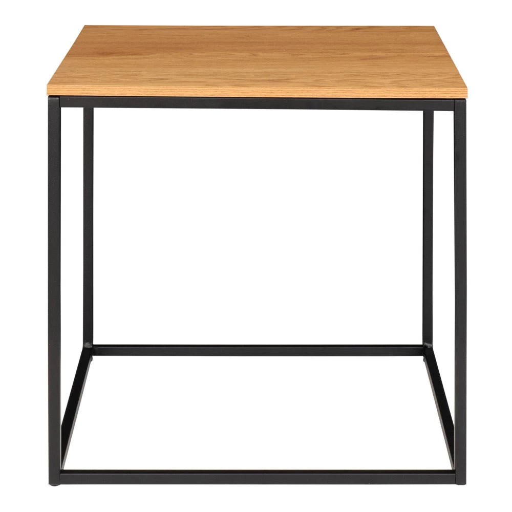 Masuta laterala din Metal Negru si PAL Maro L45xH45cm Vita