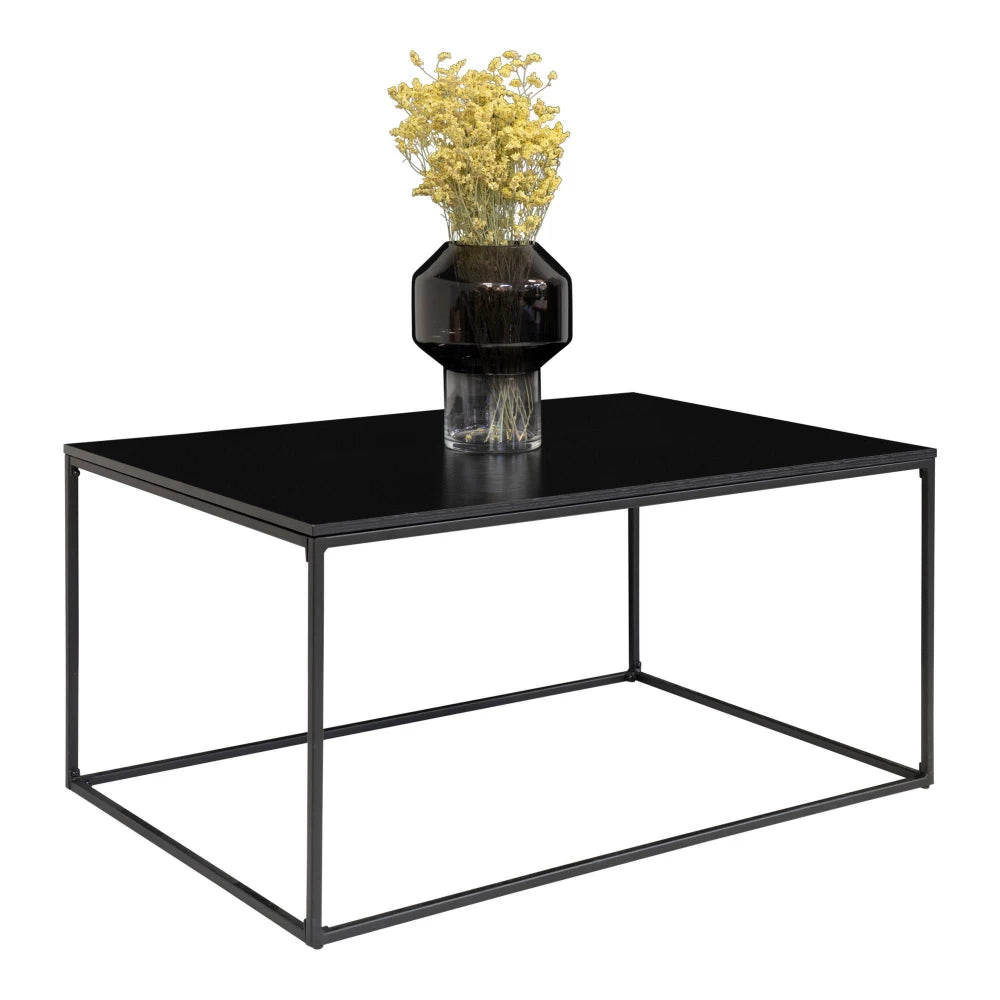 Masuta de cafea din Metal Negru si PAL Negru L60xH45cm Vita