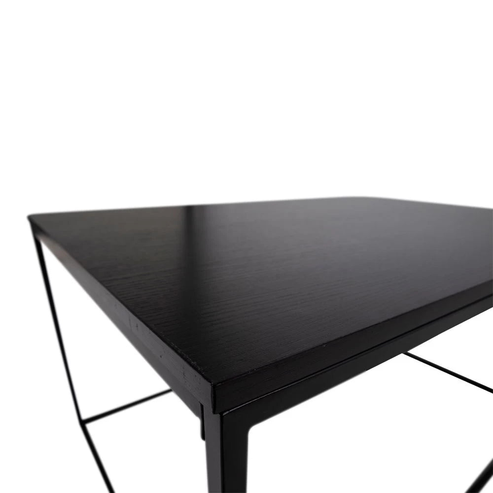 Masuta de cafea din Metal Negru si PAL Negru L60xH45cm Vita