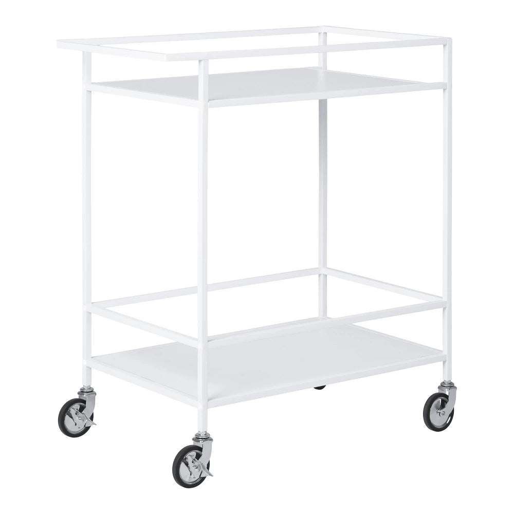 Carucior de servire din Metal Alb si PAL Alb L68xH79cm Vita