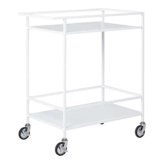 Carucior de servire din Metal Alb si PAL Alb L68xH79cm Vita