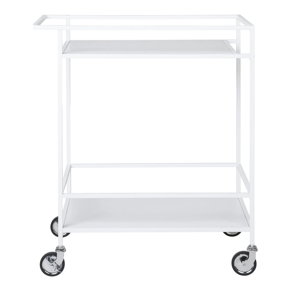 Carucior de servire din Metal Alb si PAL Alb L68xH79cm Vita
