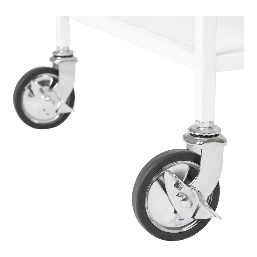 Carucior de servire din Metal Alb si PAL Alb L68xH79cm Vita