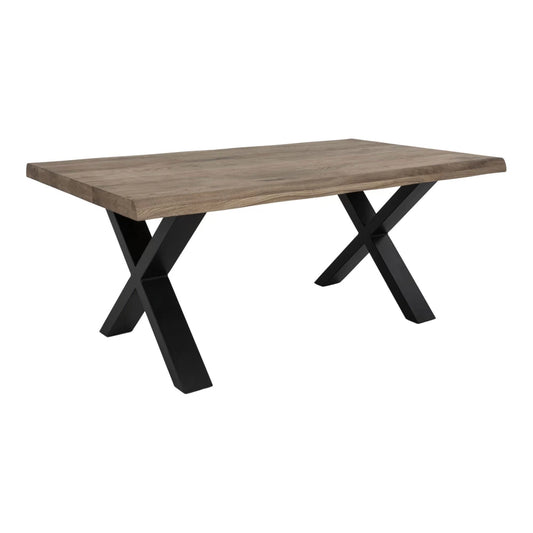 Masuta de cafea din Metal Negru si Lemn de stejar Maro inchis L120xH50cm Toulon