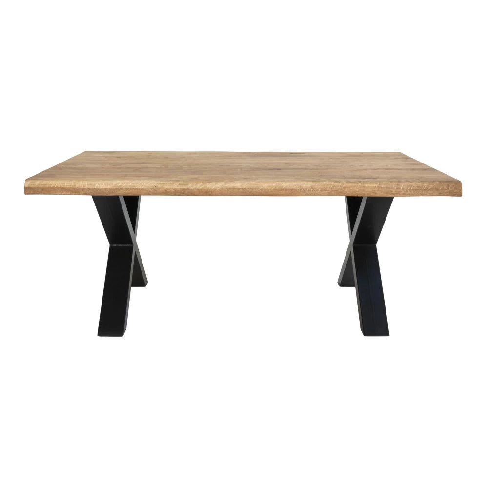Masuta de cafea din Metal Negru si Lemn de stejar Maro L120xH50cm Toulon