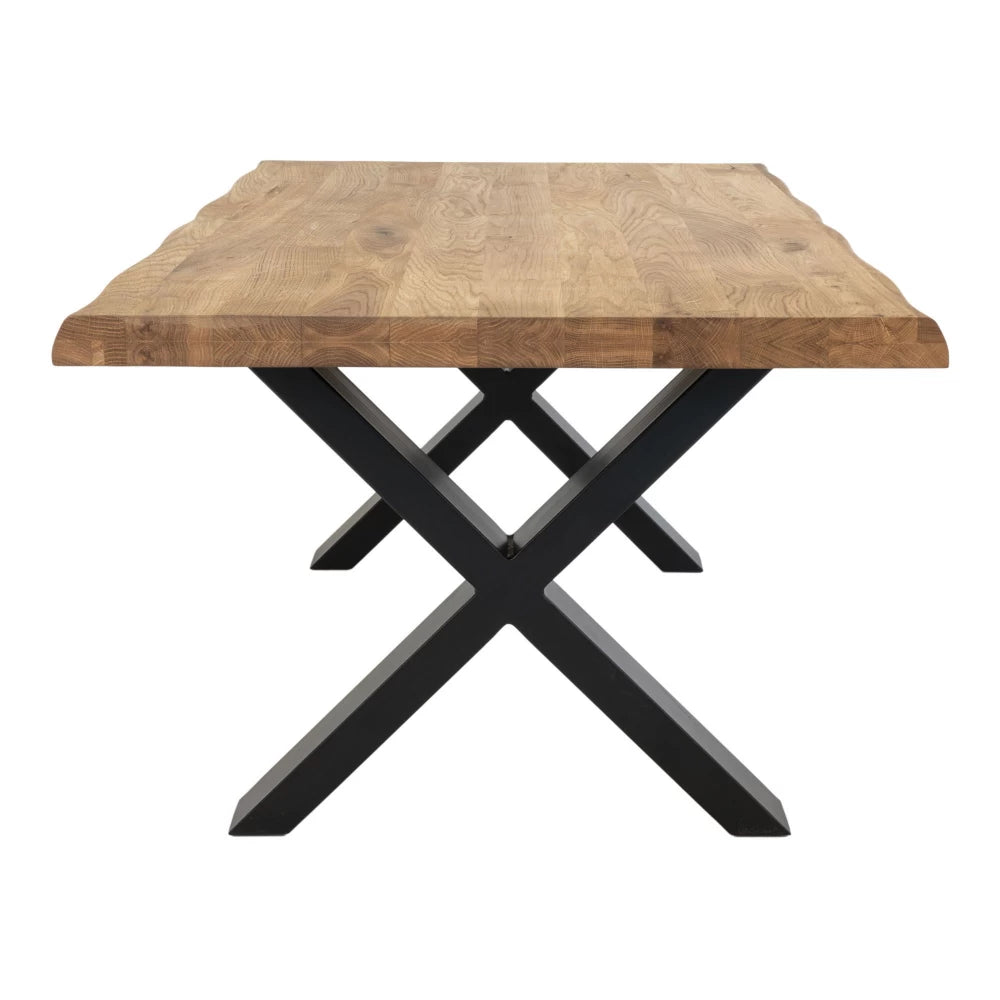 Masuta de cafea din Metal Negru si Lemn de stejar Maro L120xH50cm Toulon