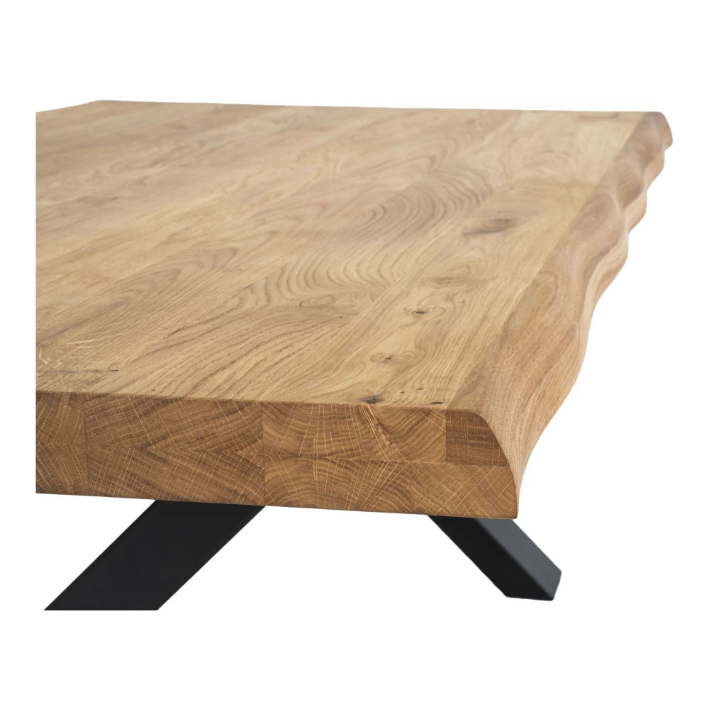 Masuta de cafea din Metal Negru si Lemn de stejar Maro L120xH50cm Toulon