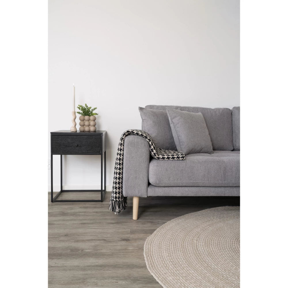Noptiera din Metal Negru si MDF Negru L40xH55cm Vita