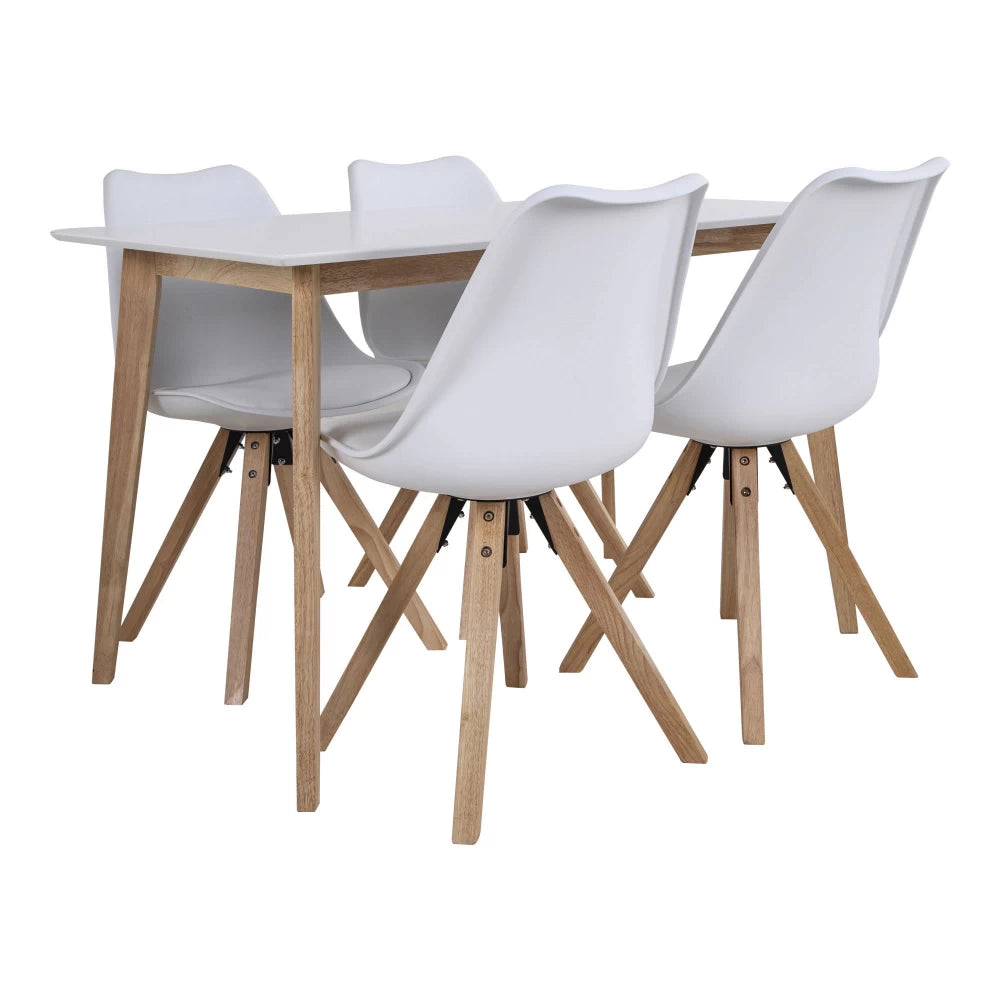 Masa din Lemn Maro si MDF Alb L120xH75cm Vojens