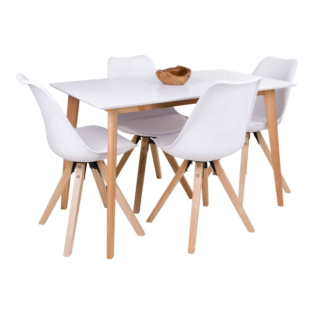Masa din Lemn Maro si MDF Alb L120xH75cm Vojens