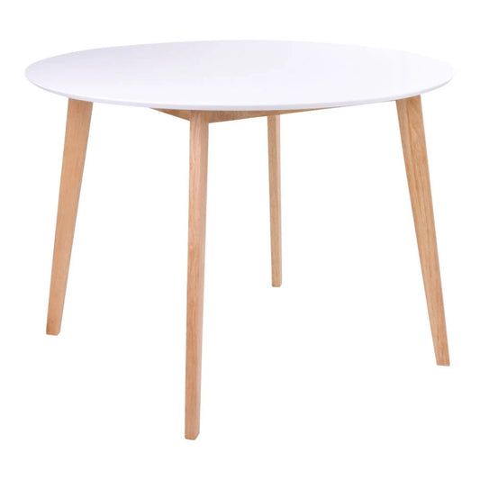 Masa din Lemn Maro si MDF Alb D105xH75cm Vojens