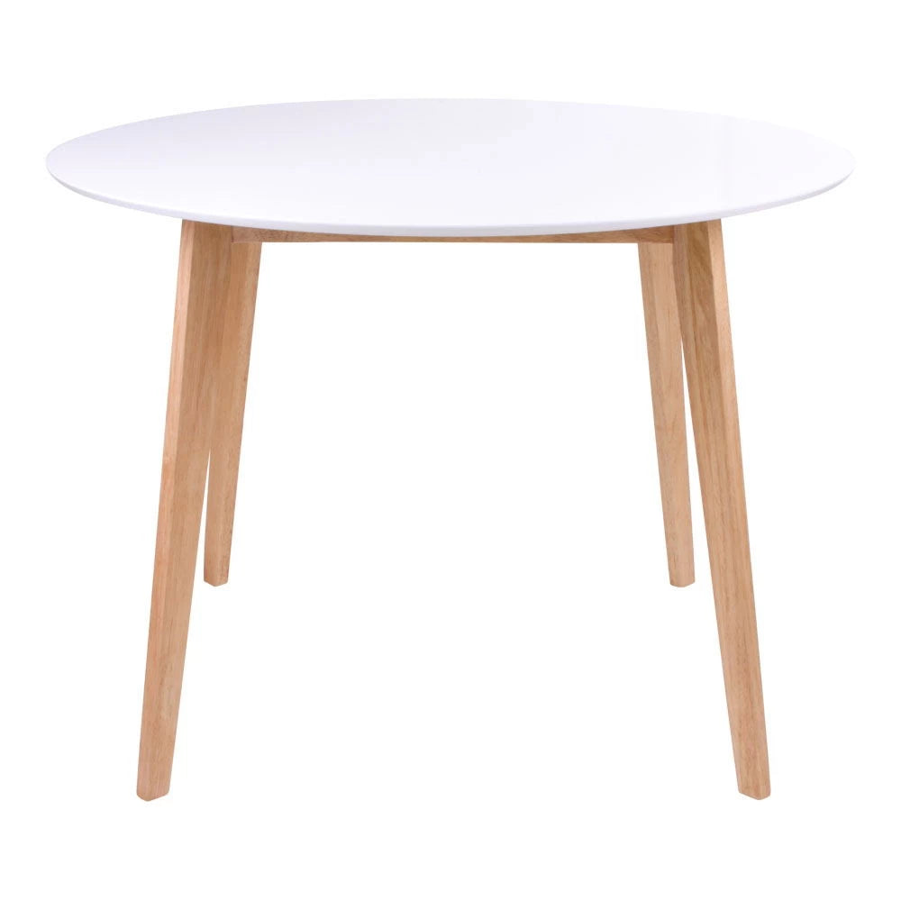 Masa din Lemn Maro si MDF Alb D105xH75cm Vojens