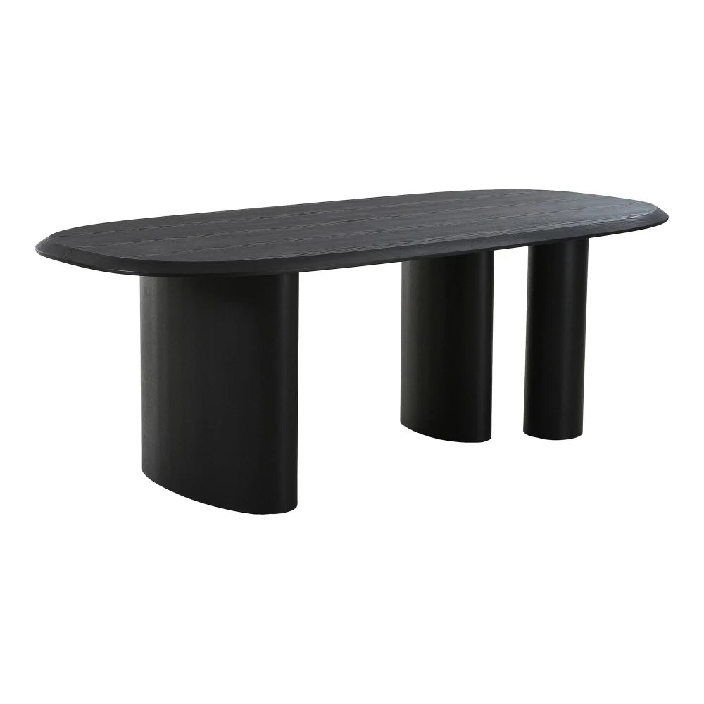 Masa din Furnir de frasin/MDF Negru L220xH76cm Tirano