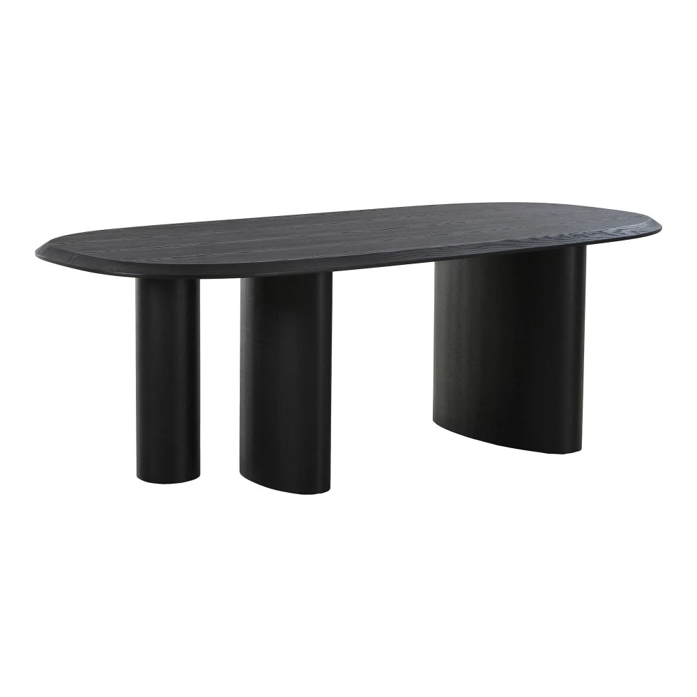 Masa din Furnir de frasin/MDF Negru L220xH76cm Tirano