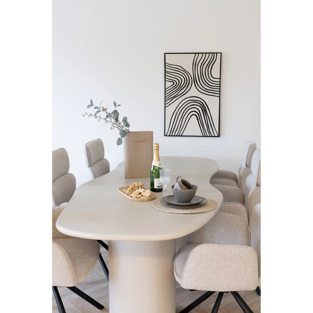 Masa din MDF Gri deschis L240xH76cm Maranola
