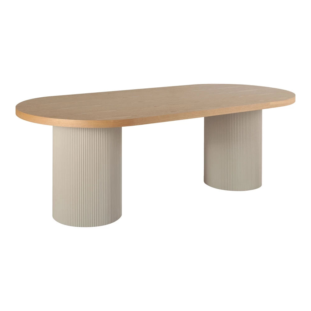 Masa din Furnir de frasin/MDF Maro L220xH75cm Solva