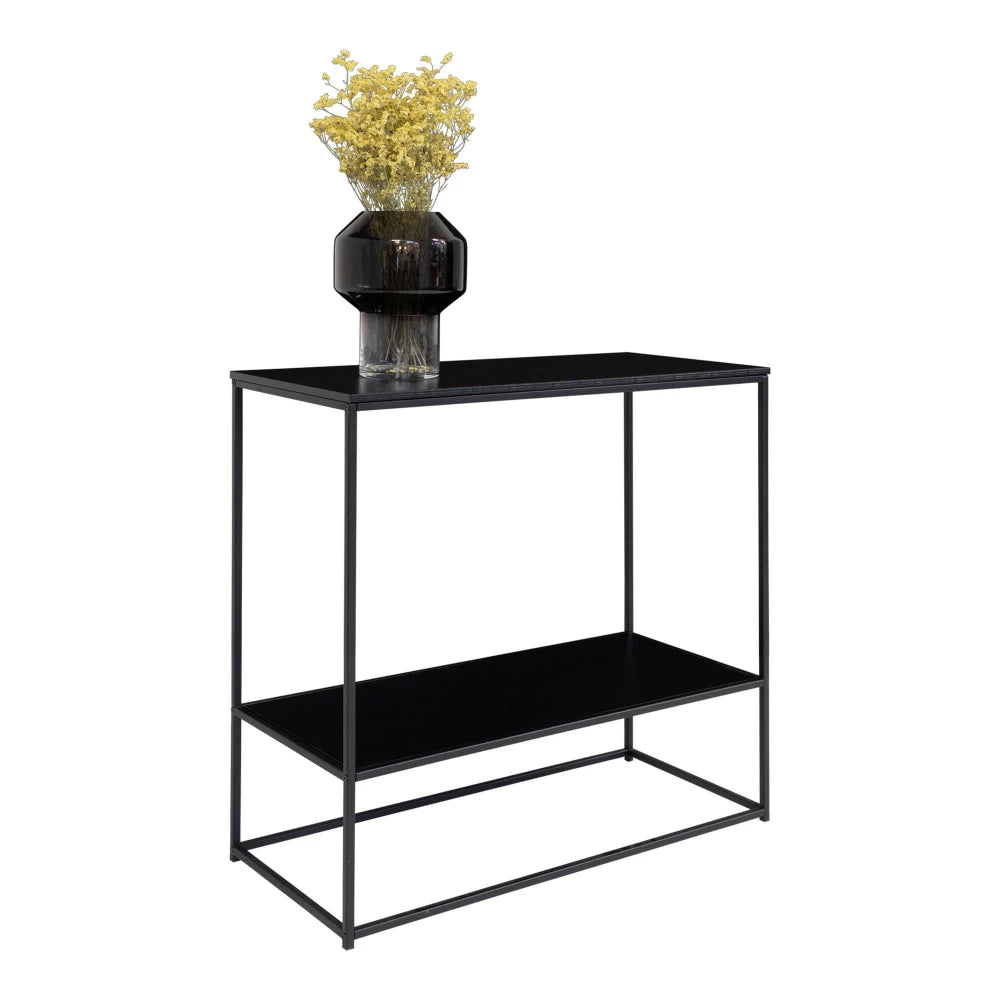 Consola din Metal Negru si PAL Negru L36xH80cm Vita
