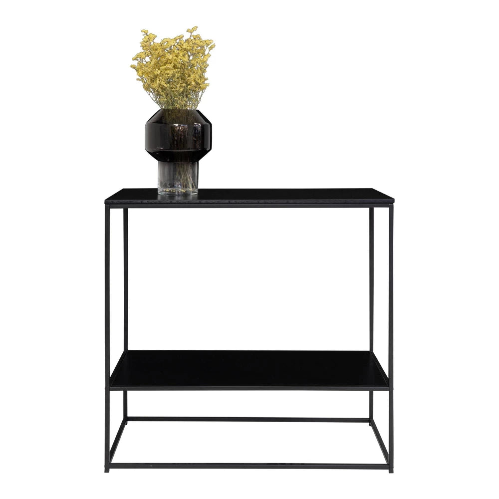 Consola din Metal Negru si PAL Negru L36xH80cm Vita