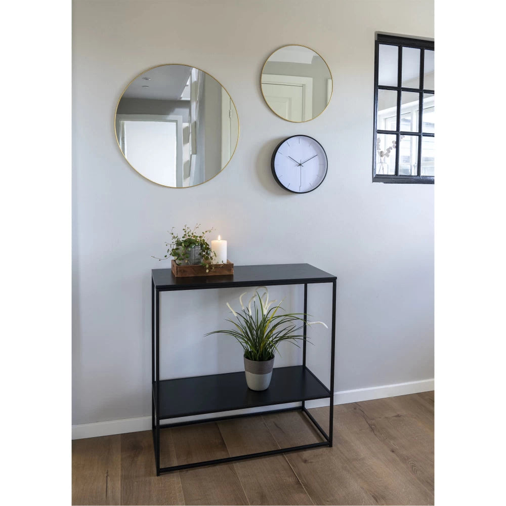 Consola din Metal Negru si PAL Negru L36xH80cm Vita