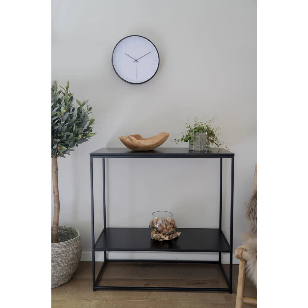 Consola din Metal Negru si PAL Negru L36xH80cm Vita