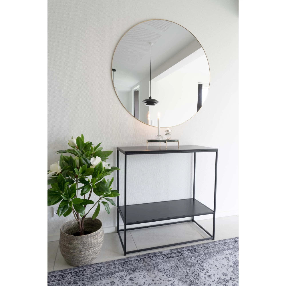 Consola din Metal Negru si PAL Negru L36xH80cm Vita