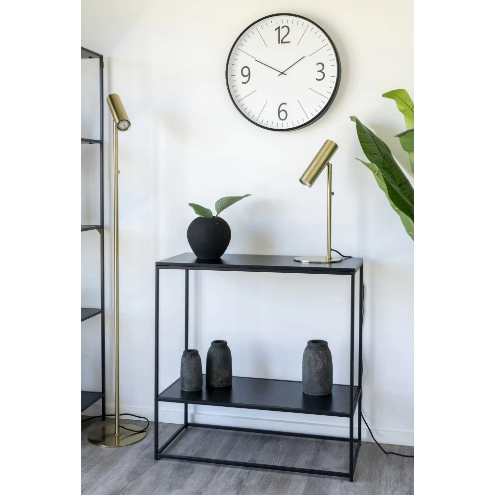 Consola din Metal Negru si PAL Negru L36xH80cm Vita