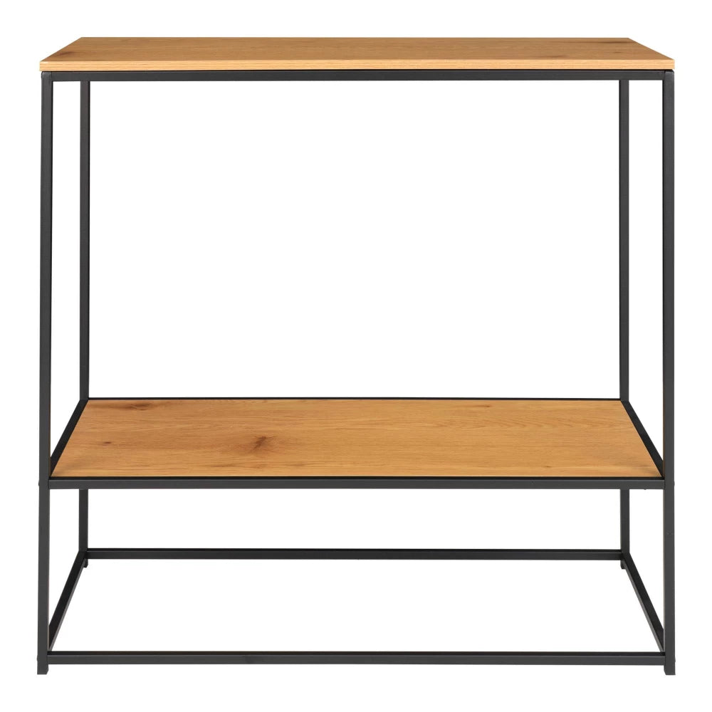 Consola din Metal Negru si PAL Maro L36xH80cm Vita