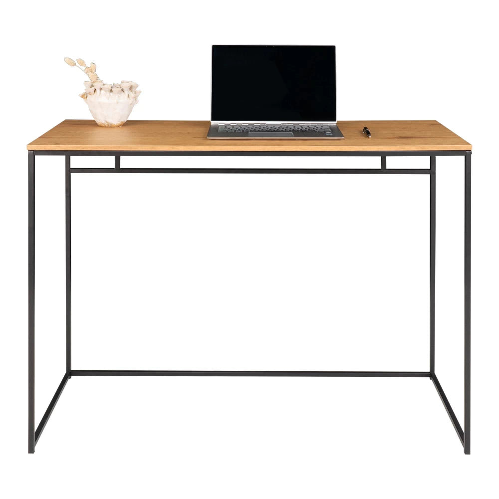 Birou din Metal Negru si PAL Maro L45xH75cm Vita