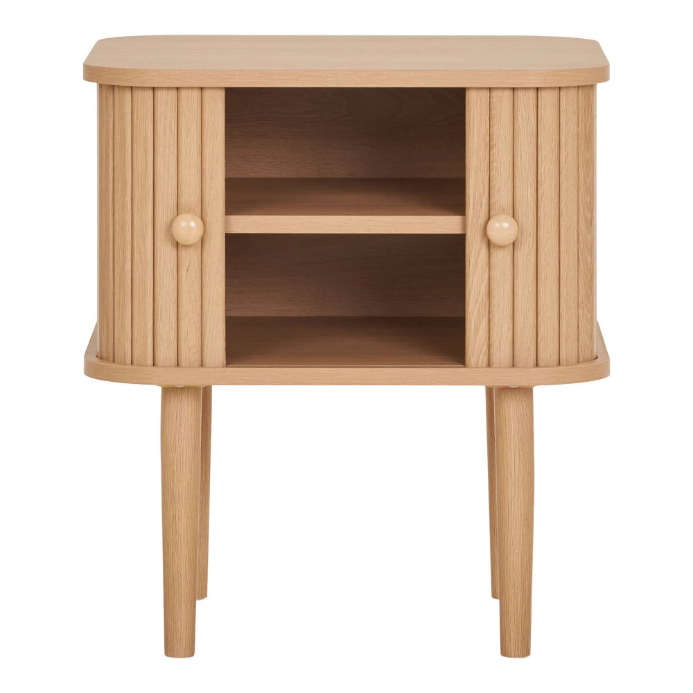 Noptiera din Lemn de pin Maro si MDF Maro L45xH50.5cm Nikko