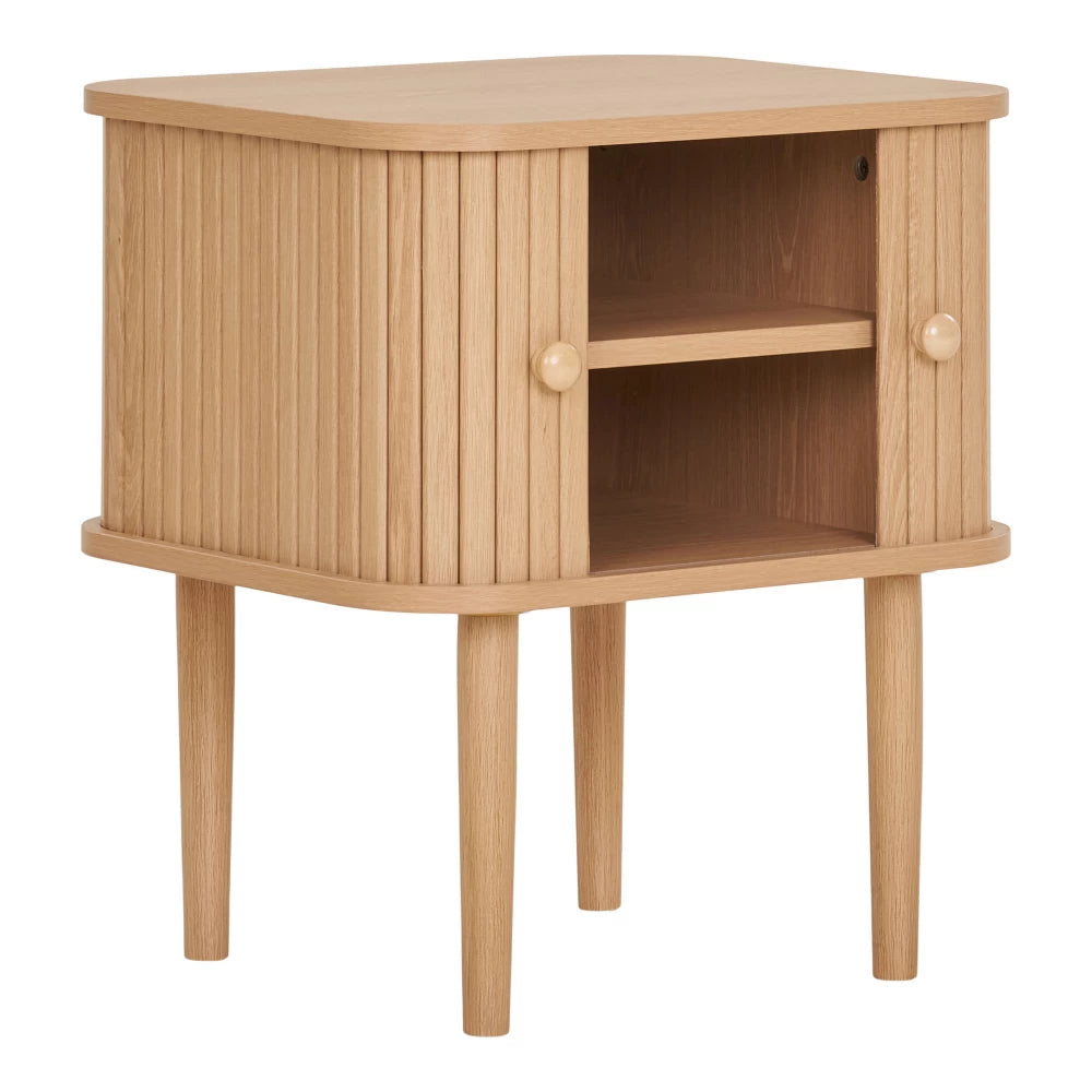 Noptiera din Lemn de pin Maro si MDF Maro L45xH50.5cm Nikko