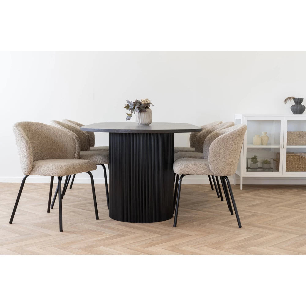 Masa din MDF Negru L210xH75cm Boavista