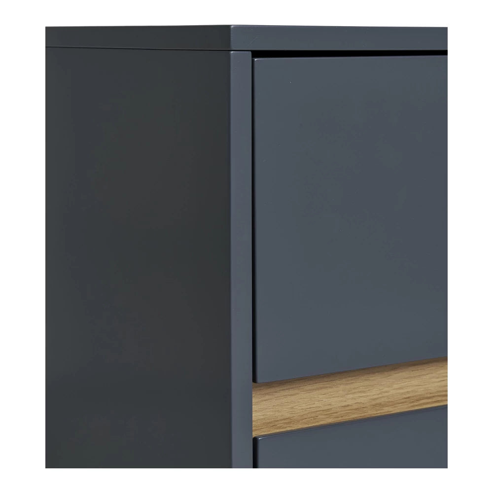 Noptiera din MDF Maro/Gri inchis L35xH55cm Bisley