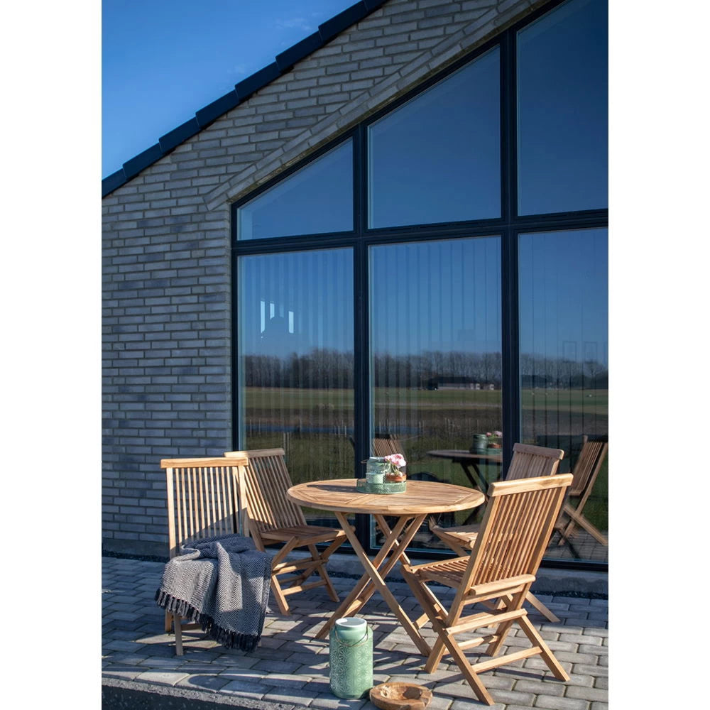 Masa de exterior din Lemn de tec Maro D100xH75cm Oviedo
