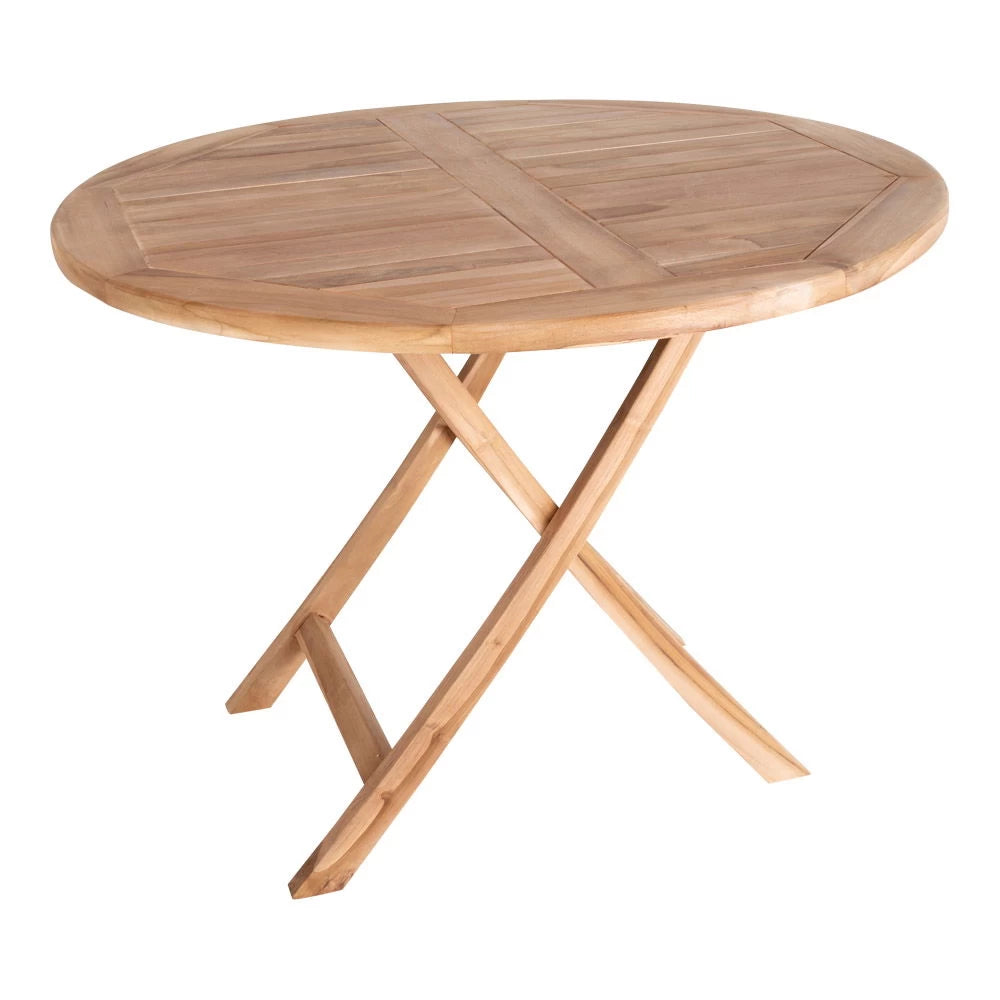 Masa de exterior din Lemn de tec Maro D100xH75cm Oviedo