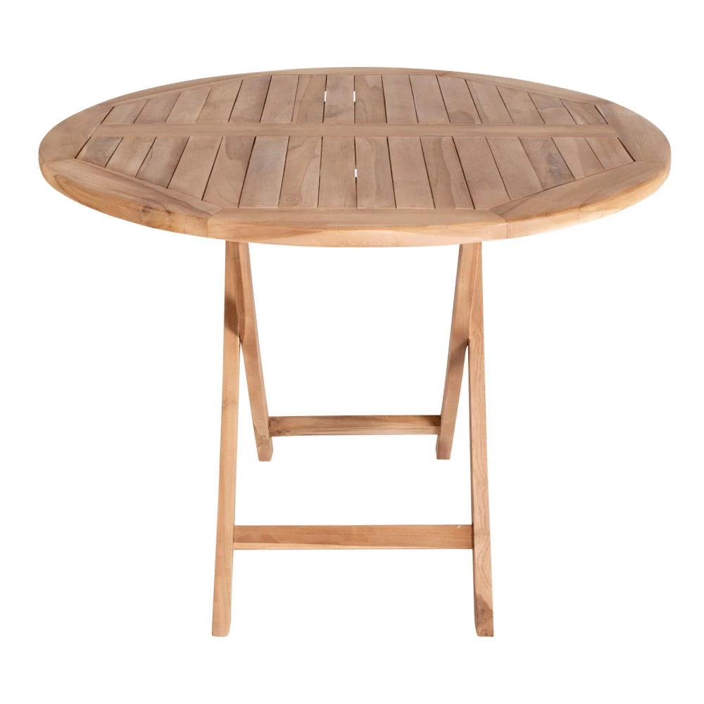 Masa de exterior din Lemn de tec Maro D100xH75cm Oviedo