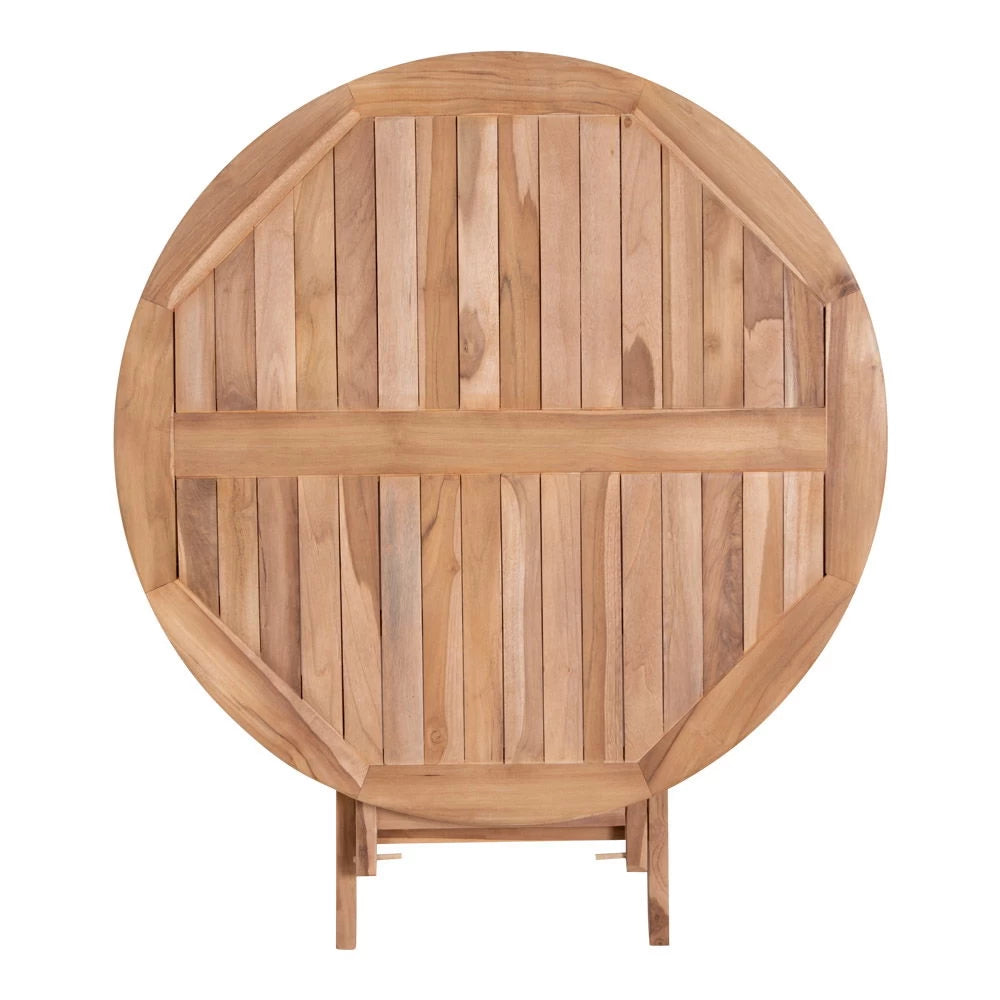 Masa de exterior din Lemn de tec Maro D100xH75cm Oviedo