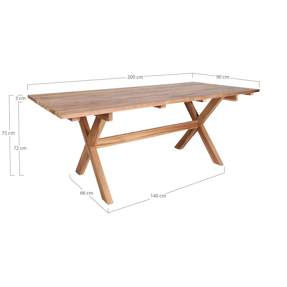 Masa de exterior din Lemn de tec Maro L200xH75cm Murcia