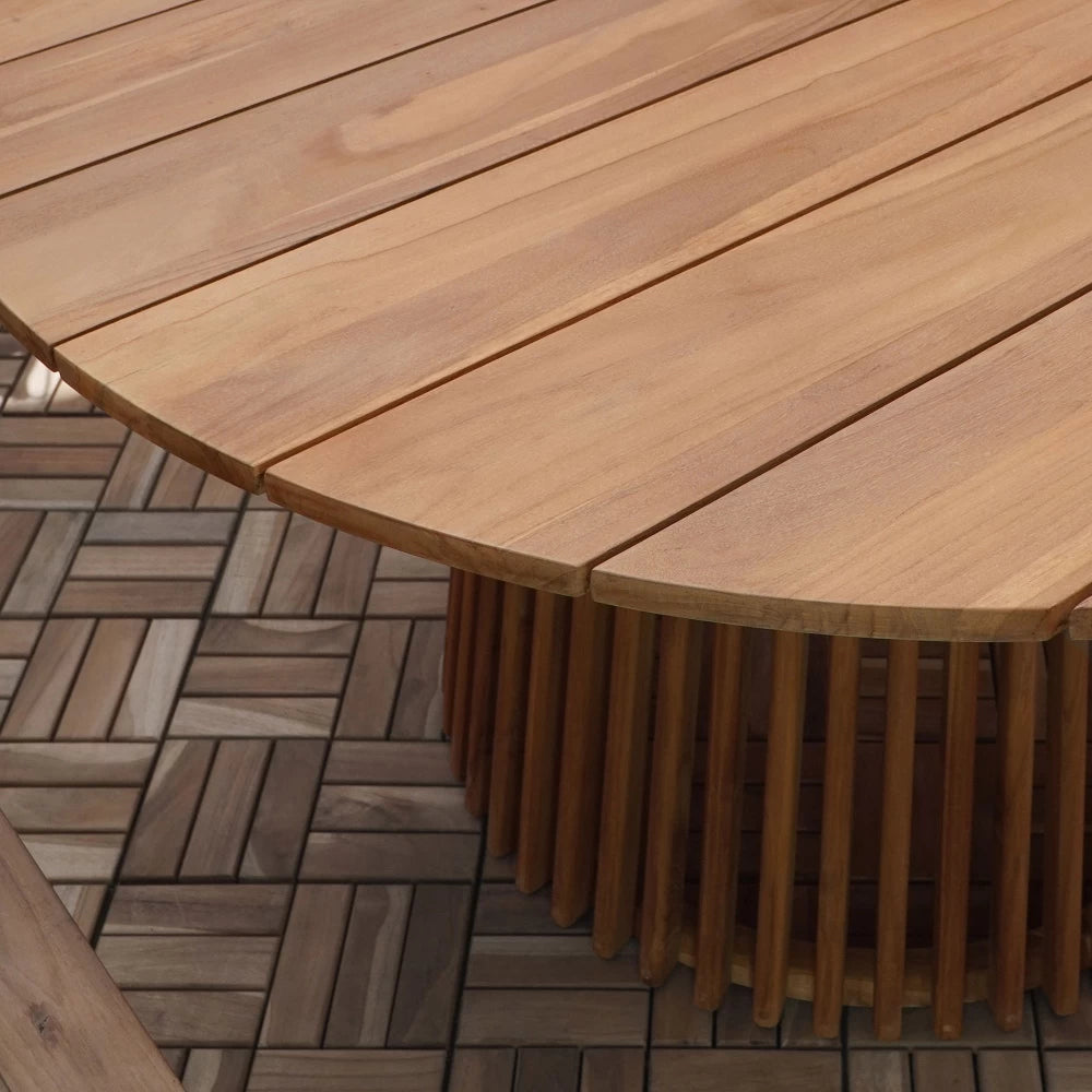 Masa de exterior din Lemn de tec Maro D120xH75cm Lorca