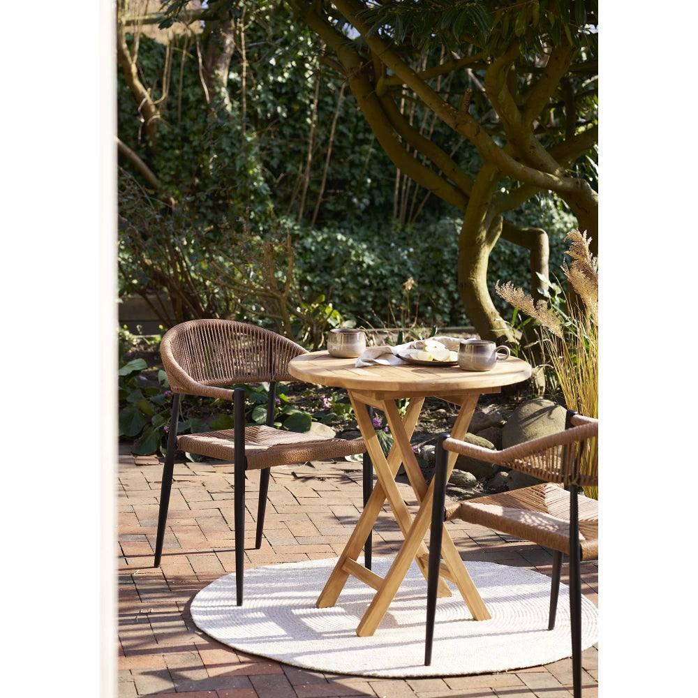 Masa de exterior din Lemn de tec Maro D70xH75cm Oviedo