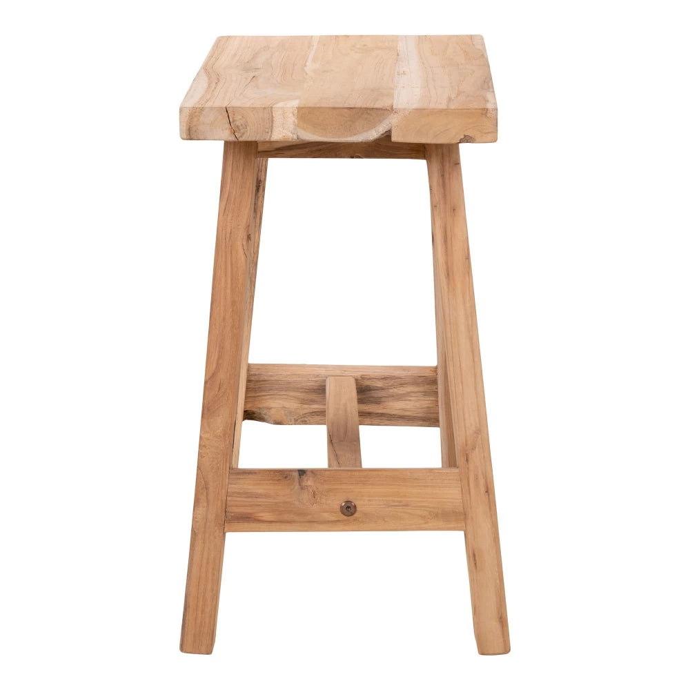 Taburet din Lemn de tec Maro H45xL50cm Barcelona