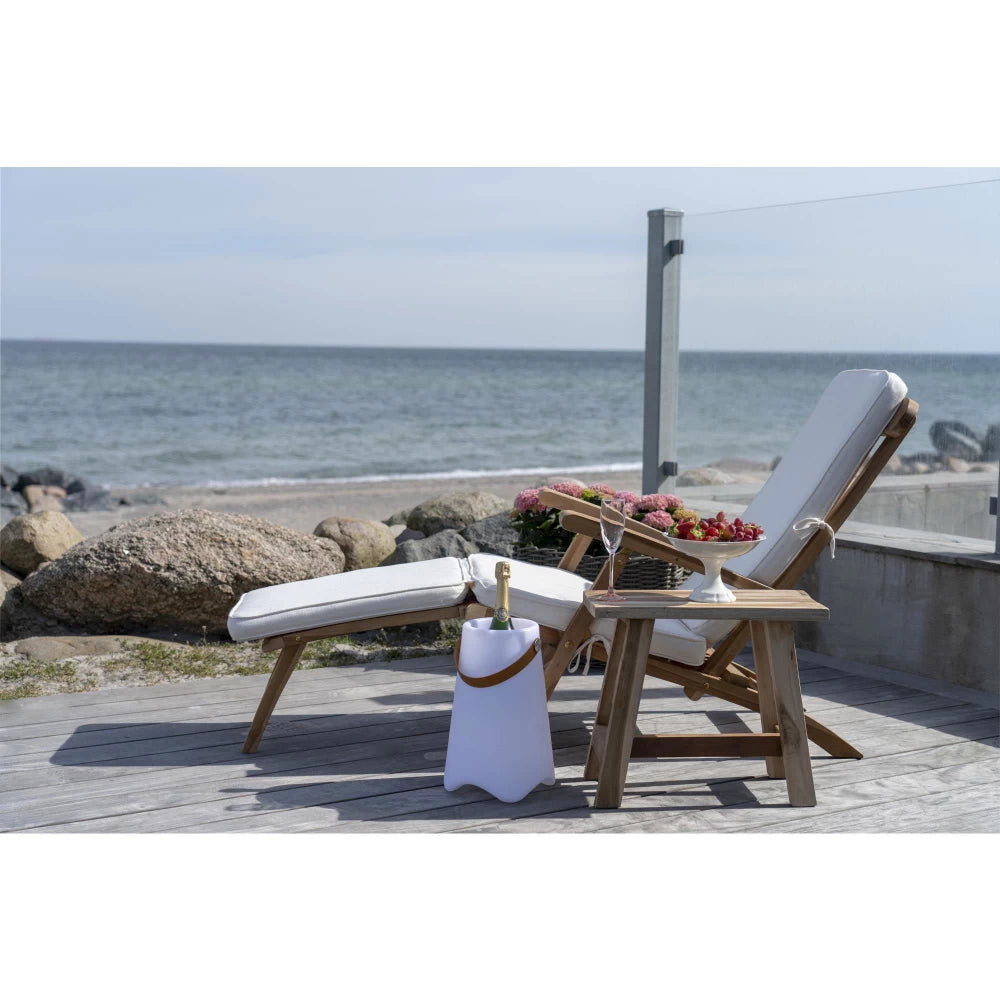 Taburet din Lemn de tec Maro H45xL50cm Barcelona