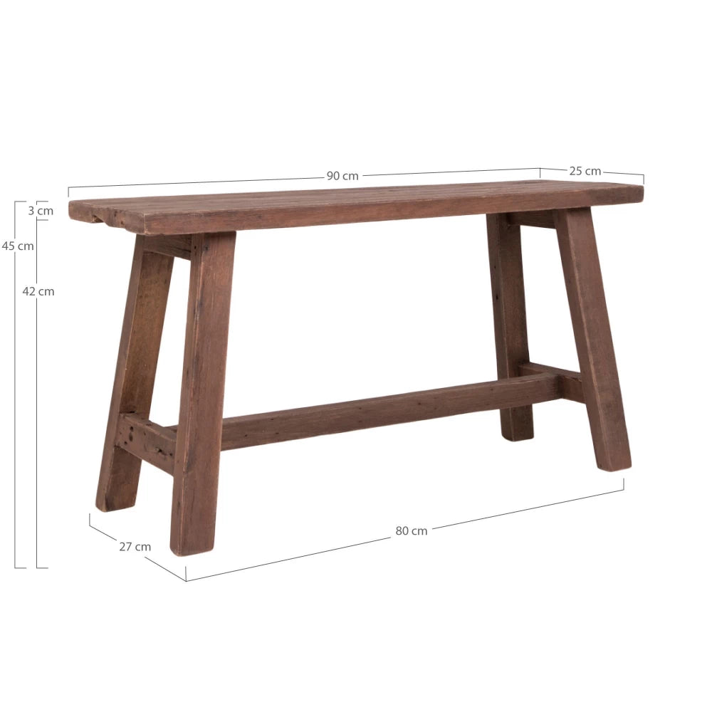 Bancheta din Lemn de tec Maro H45xL90cm Barcelona