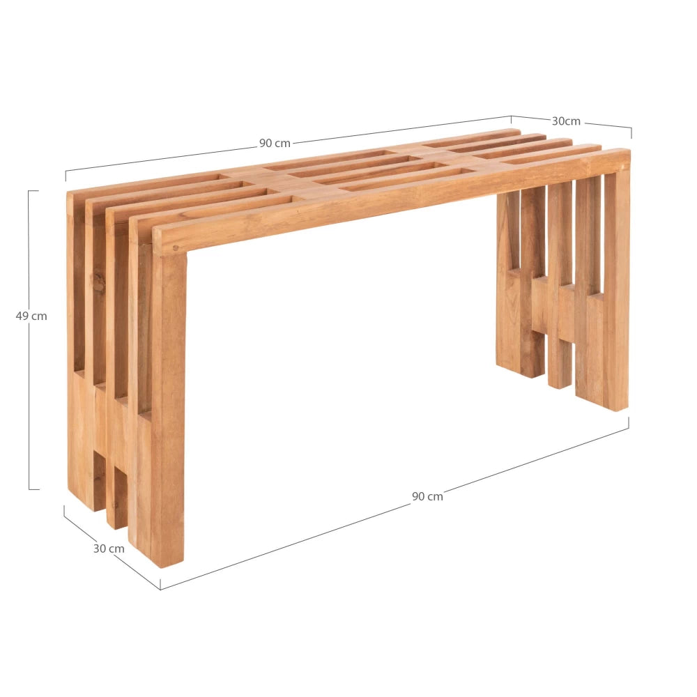 Bancheta din Lemn de tec Maro H49xL90cm Benidorm